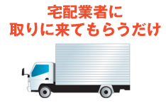あとは宅配業者に取りに来てもらうだけ